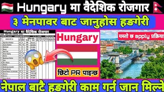 Hungary work permit 2024  Hungary work permit visa for nepalese  Hungary working visa new update [upl. by Murielle820]