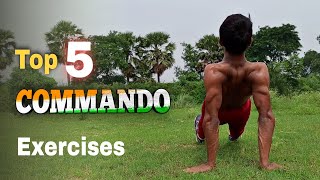 Commando Workout। Top 5 Commando Hard Exercises 🔥। Army nagar 🇮🇳 [upl. by Carman]