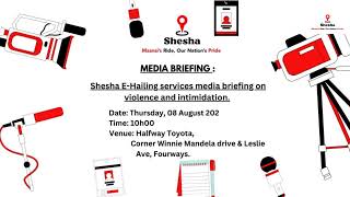 Media Briefing Gauteng Taxi Industry amp Shesha E Hailing [upl. by Aneekahs]