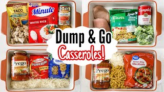 DUMP amp GO CASSEROLES  5 Super Quick amp EASY Casserole Dinner Recipes  Julia Pacheco [upl. by Nnylsia998]