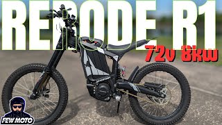 ReRode R1 72v Electric Dirt Bike First Ride and Review [upl. by Rez]