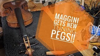 Maggini gets new tuning pegs [upl. by Hanleigh633]