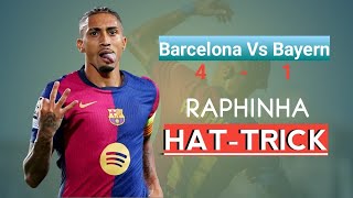 Barcelona vs Bayern  Raphinha Hatrick  41 [upl. by Georgena]