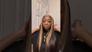 Skunk Stripe Wig Black Blonde HD Lace Human Hair Wig Install ft Allovehair [upl. by Broome]