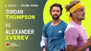 THOMPSON VS ZVEREV  NATIONAL BANK OPEN  MONTRÉAL  ROUND 2 [upl. by Arinayed]