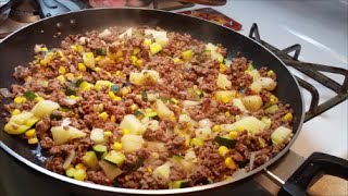 Picadillo Recipe  Ground Beef Hash Recipe [upl. by Amehsat694]