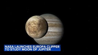 Europa Clipper launch sends vessel to look for signs of life on Jupiters moon [upl. by Tilly979]