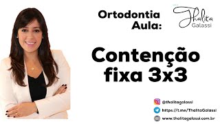 Como confeccionar contenção fixa 3x3 [upl. by Streeto]