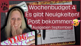 SPAREN Wochenabschluss 4 Septemberbudget 🤩 ANKÜNDIGUNG amp POST umschlagmethode budgetplanung vlog [upl. by Niamreg]