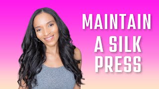 How To Maintain A Silk Press Hair Wrapping And Hot Shower Tips For Heat Trained Natural Hair [upl. by Niwde]