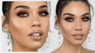 Shay Mitchell Inspired Bronzy Smokey Eye Makeup  Eman [upl. by Harehs]