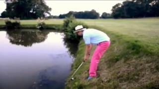 Drunk Golfer Falls Into Water [upl. by Eirrol]