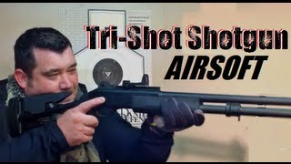 Tri Shot Shotgun Airsoft Review DE M56DL [upl. by Picardi]