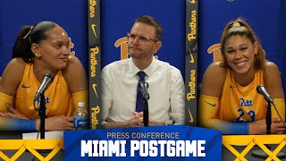 Pitt Volleyball  POST GAME vs MIAMI  DAN FISHER BRE KELLEY OLIVIA BABCOCK [upl. by Atinar]