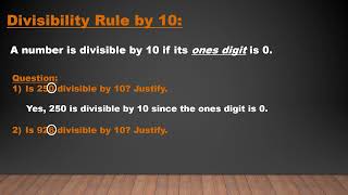 MathDivisibility by 2 5 and 10Gr5 [upl. by Nauaj469]