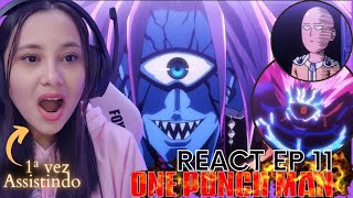 REACT ONE PUNCH MAN EPISÓDIO 11 TEMPORADA 1  BOROS SUPEROU O SOCO DO SAITAMA 😱😱  EP INSANO react [upl. by Ray119]