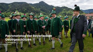 Patronatstag der Bayerischen Gebirgsschützen 2024 in Lenggries  Bayern [upl. by Meadow]