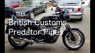 British Customs Predator Pipes for Triumph Bonneville [upl. by Ainegue785]