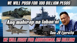 Sen JV Ejercito will fight for atleast 100 Billion budget for AFP Modernization [upl. by Auqinal517]