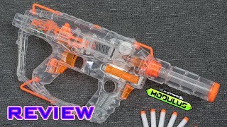 REVIEW Nerf Modulus Ghost Ops Evader  ITS PAINTED CLEAR [upl. by Ahsaekal]