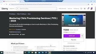 Course Launch Mastering Citrix Provisioning Services  Udemy [upl. by Anirhtak556]