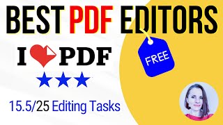 How to Use Free I ❤️ PDF Editor Tutorial amp Review  ILovePDFcom [upl. by Sorvats736]