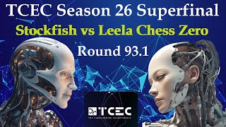 TCEC Season 26  Superfinal  LC Zero 031dag5350a2e vs Stockfish dev20240513  Round 931 [upl. by Aniuqahs]