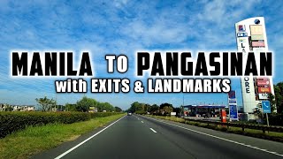 4K Drive Tour MANILA TO MANAOAG PANGASINAN via NLEX SCTEX TPLEX Showing Exits amp Landmarks [upl. by Efron869]