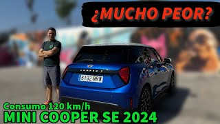 ¿MUCHO PEOR MINI COOPER SE 2024 Prueba de CONSUMO 120 kmh OPINIONES MOTORK [upl. by Namyh]