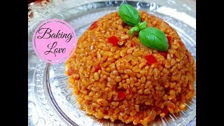 Saftiger BulgurReis I Bulgur Pilavi I Klassische Art I vegan [upl. by Annaohj]