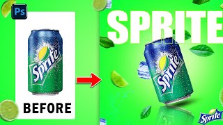 Sprite Product Manipulation Tutorial Photoshop Tutorial [upl. by Cosmo]