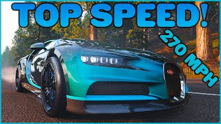 Bugatti Chiron TOP SPEED Fastest top speed tune for 2018 Bugatti Chiron Forza Horizon 4 [upl. by Etheline]