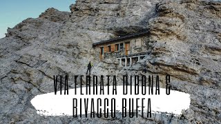 BIVACCO BUFFA DI PERRERO per la via FERRATA IVANO DIBONA  GRUPPO DEL CRISTALLO CORTINA DAMPEZZO [upl. by Ohare]