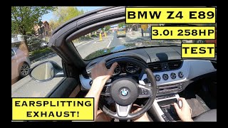 BMW Z4 E89 2009 30i sDRIVE 258HP CABRIO ROADSTER  POV TEST DRIVE  SPECS  O100 [upl. by Enella469]