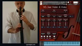 Robkoo R1 Wind Synthesizer and VG Jazz Violin amp Viola sound library for Kontakt VST strings plugin [upl. by Peppi]