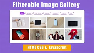 Responsive Filterable Image Gallery Using HTML CSS amp Javascript  Portfolio Lightbox Image Gallery [upl. by Godden]