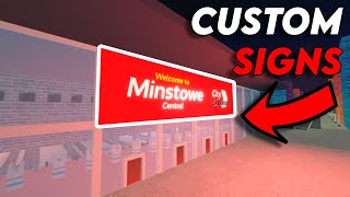 How to Make CUSTOM SIGNS Roblox Itty Bitty Railway [upl. by Moore]