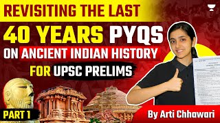 Revisiting the Last 40 years PYQs  Ancient Indian History for UPSC Prelims  Part 1 Arti Chhawari [upl. by Oona]