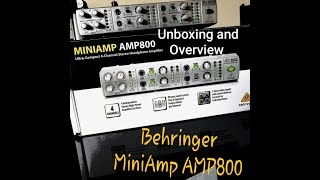 MUST WATCH BEHRINGER MINIAMP AMP800 Unboxing and Overview [upl. by Avehs]