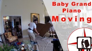 HOW TO MOVE A BABY GRAND PIANO PROFESSIONALLY [upl. by Necyla]