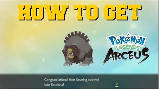 HOW TO EVOLVE URSARING INTO URSALUNA IN POKEMON LEGENDS ARCEUS HOW TO GET URSALUNA [upl. by Key456]