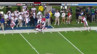 Major Wright of Florida Gators  Big Hit on Manny Johnson in 2009 BCS National Championship [upl. by Warfold]