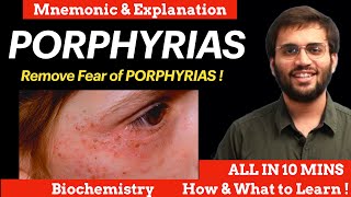 Porphyria Biochemistry  Explanation amp Mnemonic  Heme Synthesis  Heme Metabolism [upl. by Anifled141]