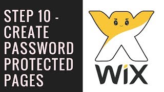 Step 10  Create Password Protected Pages  Master Wix  Create a Wix Website in 1 hour [upl. by Tudela]