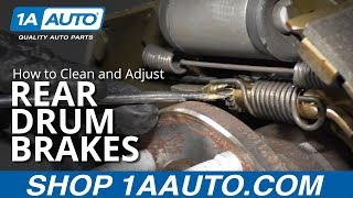 How to Clean and Adjust Rear Drum Brakes [upl. by Odnolor71]