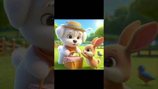 Beautiful Dog Going To Picnic  Cute Dog  Dog Cartoon  cutedog shorts shortvideo [upl. by Ennaillij814]