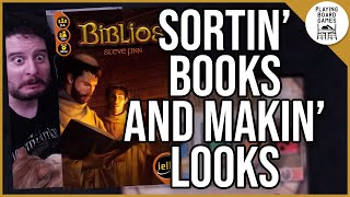 Sorting books in a peaceful monk library what a theme BIBLIOS Board Game Gameplay [upl. by Christine]