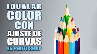 Igualar color entre dos objetos con ajuste de Curvas en Photoshop [upl. by Oicatsana1]