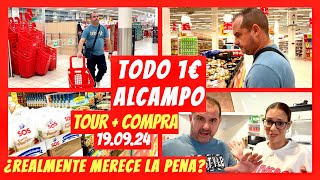 Alcampo  TODO 1€ 💶  ¿Realmente merece la pena  Tour por Alcampo 🛒  Compra 190924 [upl. by Ellerrehc]