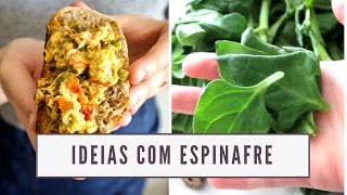 RECEITAS COM ESPINAFRE  O que fazer com espinafre  MARINA MORAIS [upl. by Madonna]